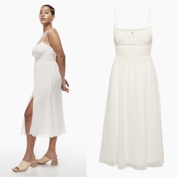 Aritzia Wilfred Genoa Chiffon Midi Dress - Picture 2 of 8